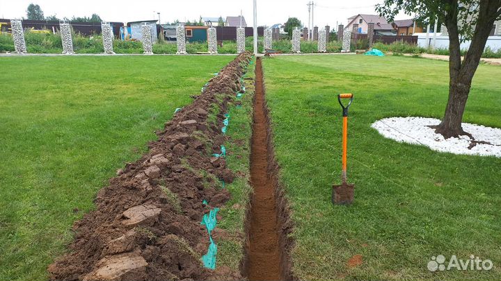 Землекопы копка траншей дренаж