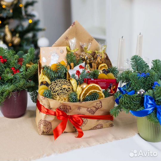 Новогодний подарок из сухофруктов