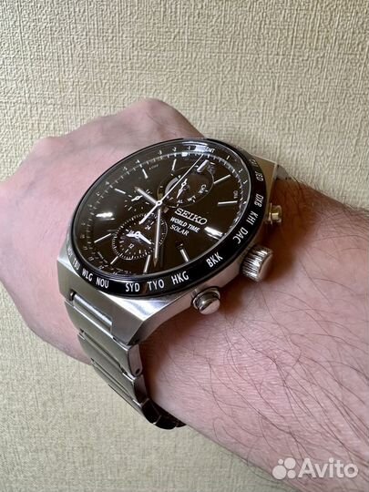 Seiko solar world time chronograph