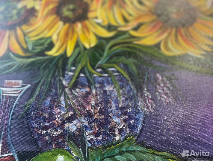 Картина маслом «Подсолнухи»50/60