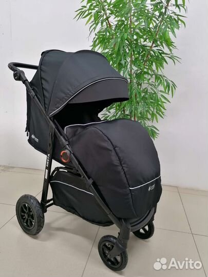 Новая коляска Luxmom Siesta резиновые колеса/Black