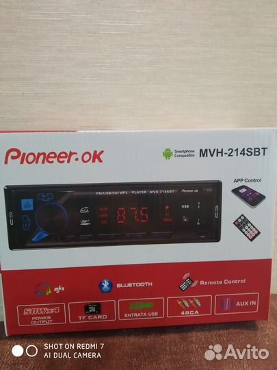 Автомагнитола Pioneer с bluetooth