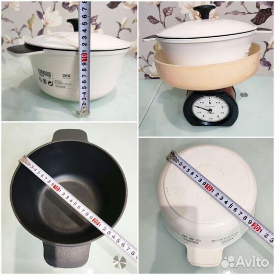 Чугунная эмалированная сковорода и кастрюля IKEA