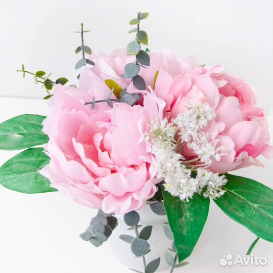 Искусственные цветы в горшках бу