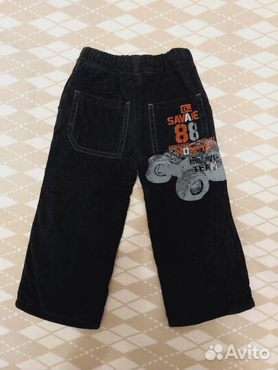 Утепленные джинсы р.92, 2шт