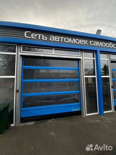 Ворота для автомойки подъемные