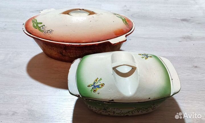 Чугунная гусятница и утятница СССР