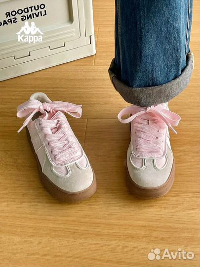 Кроссовки кеды Kappa с pinterest розовые pink