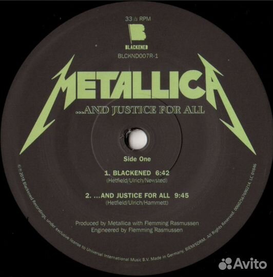 Metallica –.And Justice For All (2LP) Винил