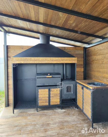 Мангальный комплекс, мангал, казан, печь