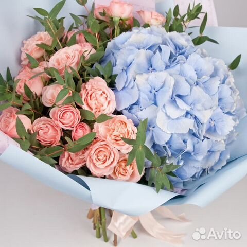 Букеты гортензии розы цветы пионы