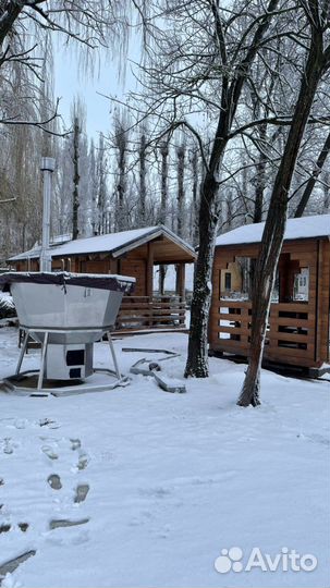 Баня на дровах с чаном