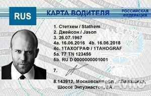 Карта водителя скзи