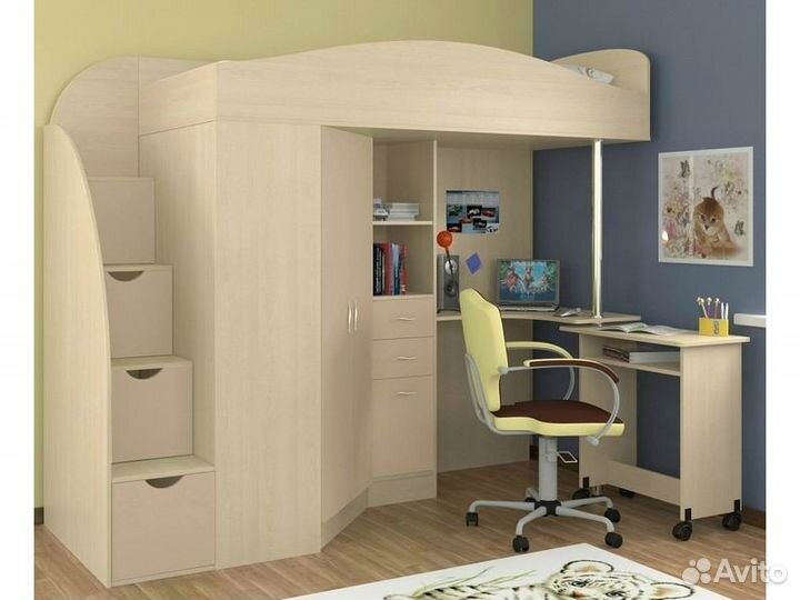 Кровать-чердак теремок 1 гранд