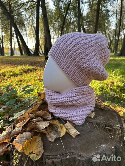 Комплект шапка и снуд