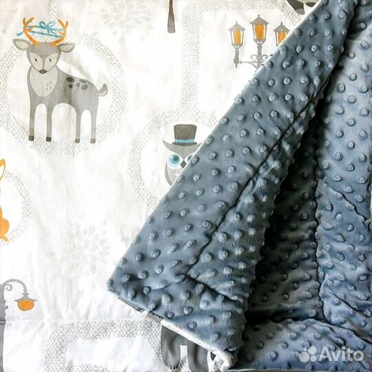 Детское одеяло с плюшем 