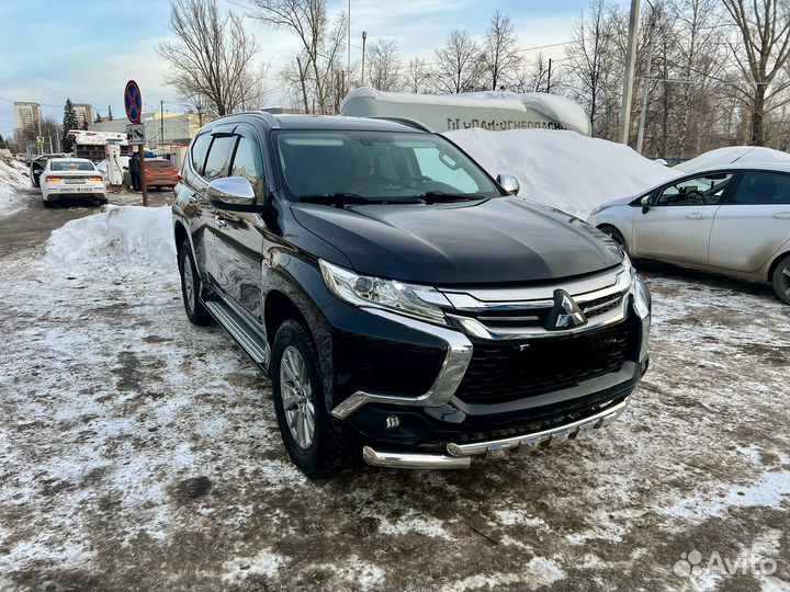 Защита бампера Mitsubishi Pajero Sport 3 2015-2019