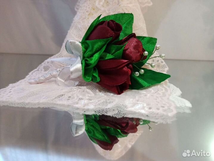 Бутаньерка для жениха ручной работы