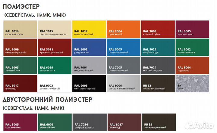 Софиты металлические RAL RR