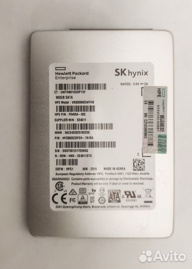 Dell Intel SSD S4600 Series ssdsc2KG019T7R