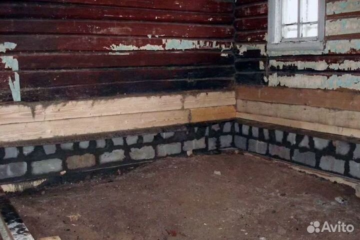 Подъем домов / Замена венцов / Ремонт фундамента