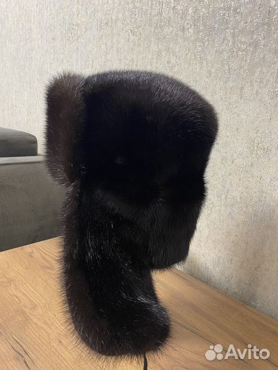 Мужская шапка ушанка норковая