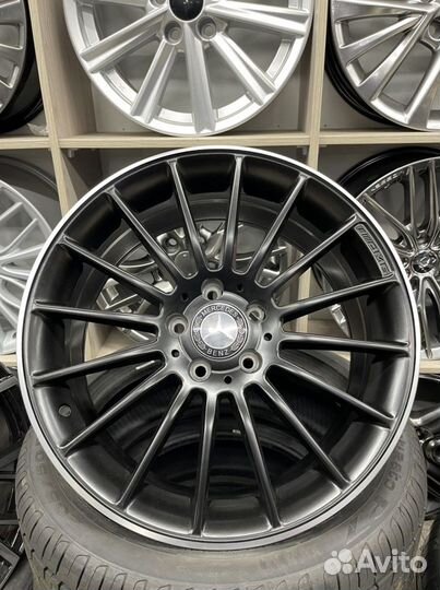 Диски спицы r18 5*112 одной ширины amg гравировка