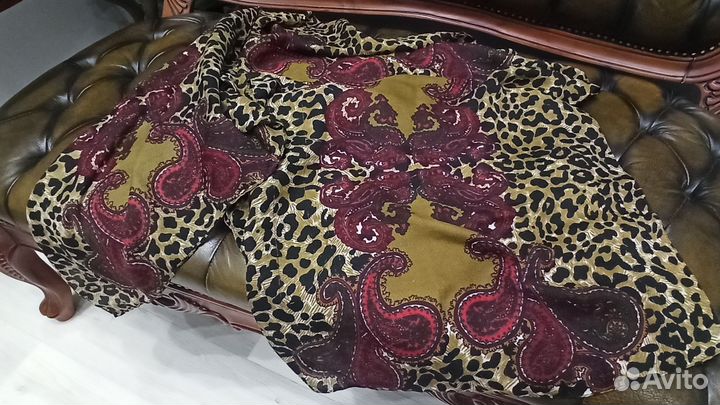 Палантин 175x60 cavalli class шелк/вискоза матовый