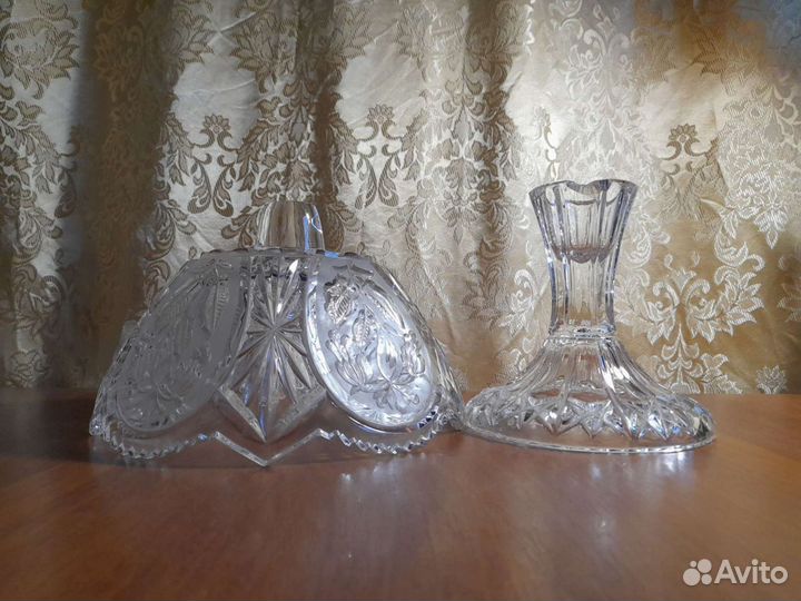 Ваза для фруктов ссср, хрусталь