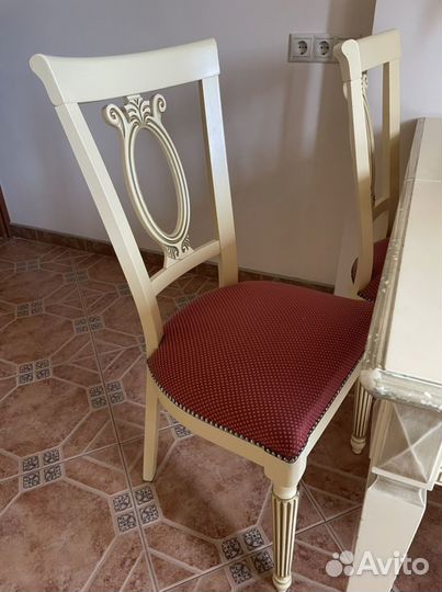 Обеденный стол раздвижной + стулья alpina