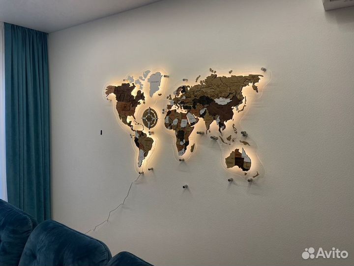 Карта мира на стену