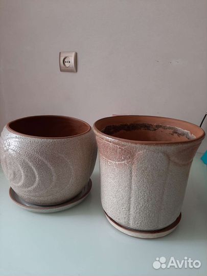 Керамические горшки для цветов бу