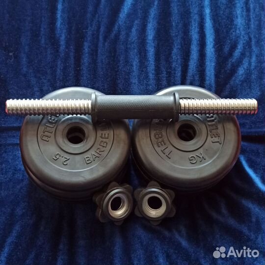 Гантель разборная обрезиненная 17кг