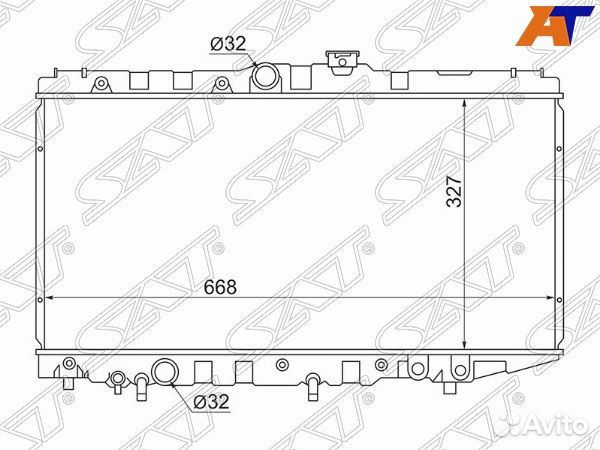 Радиатор охлаждения двигателя, toyota sprinter