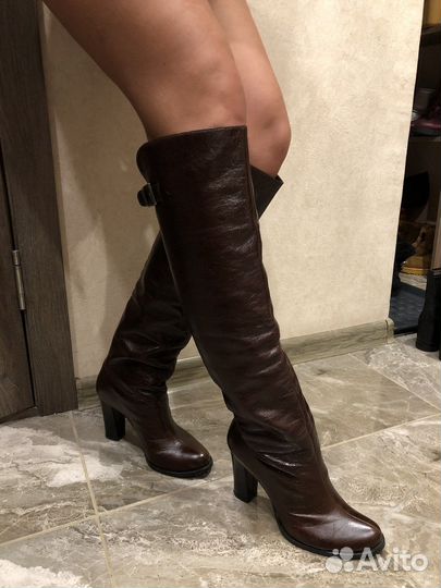 Сапоги батфорты деми натуральная кожа