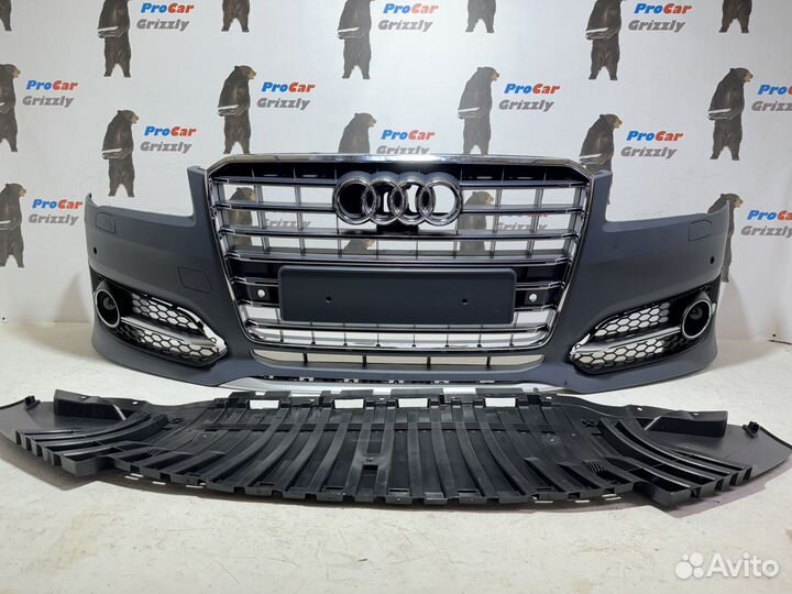 Передний бампер Audi A8 D4 S8 S line в сборе