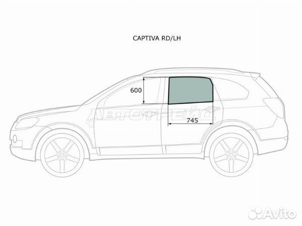 Стекло боковое опускное chevrolet captiva, chevrolet captiva 06-16, daewoo winstorm, daewoo winstorm