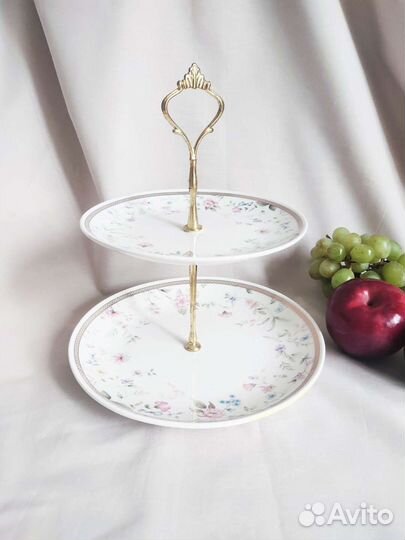 Ваза для фруктов конфет Lefard 3 яруса