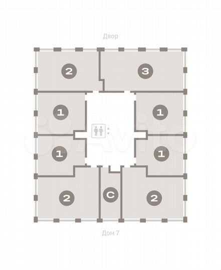 2-к. квартира, 63,7 м², 3/17 эт.