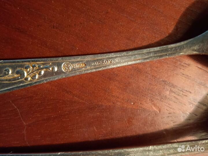 Набор столовых мельхиоровых ложек, цена за 6 штук