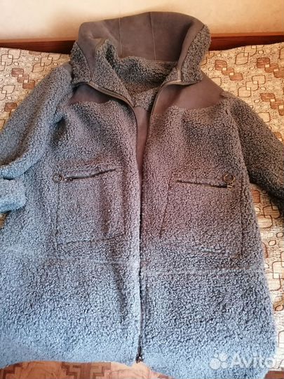 Дубленка искусственная женская длинная