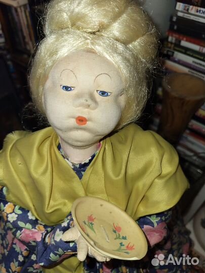 Винтажная кукла баба на самовар СССР