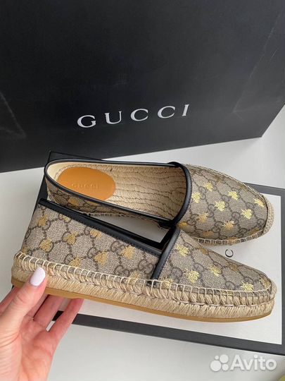 Эспадрильи Gucci размер 37 (23.5-24 см) наличие