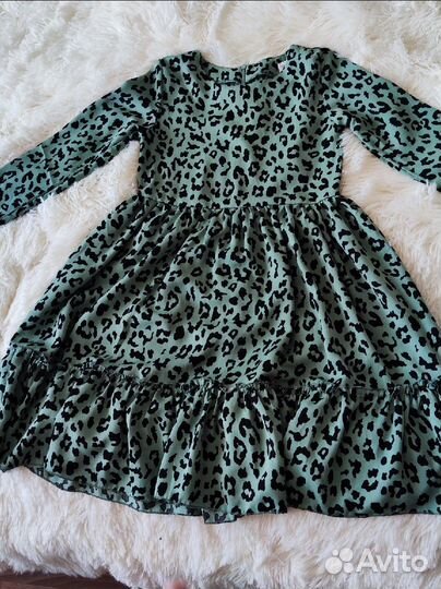 Очень красивое платье леопард 128-134 р