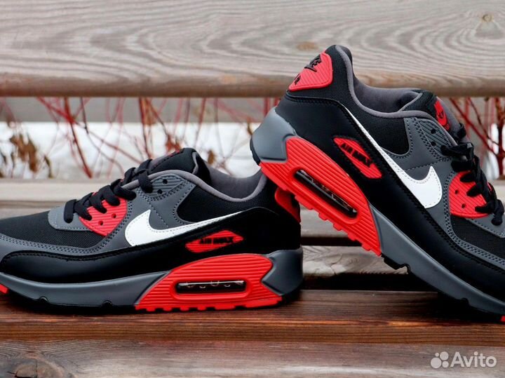 Кроссовки Nike Air Max 90 Anthracite Mystic Red