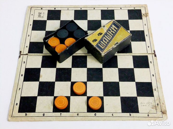 Шашки 1958г винтаж антикварные старинные дерево