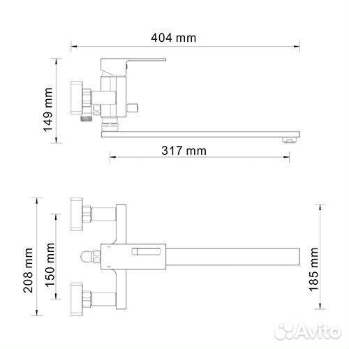 Wasserkraft 1502L Смеситель для ванны