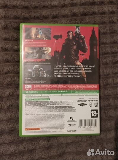 Диск Wolfenstein: The New Order для Xbox 360