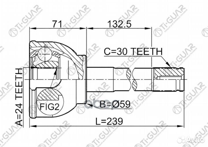 ШРУС TG-9557/TO-057 * Ti-Guar TG-9557 Ti-Guar