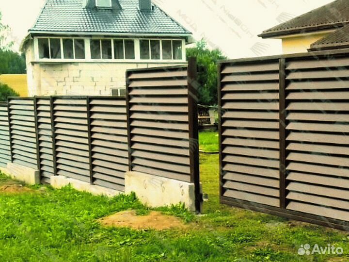 Забор жалюзи еврожалюзи